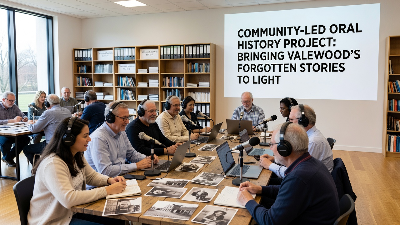 Archivists catalog transcribed interviews and photographs from the Valewood oral history collection